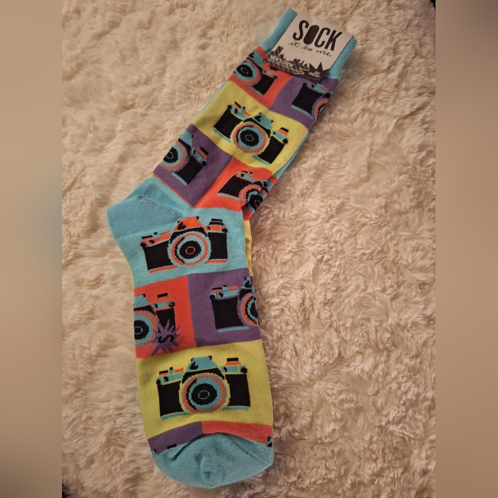 Sock it to me camera socks (Men's Crew)